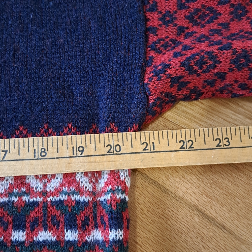 Vintage Pendleton Wool Knit Sweater Medium Red Em… - image 7